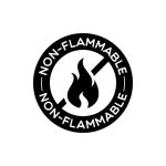 Vector Round Non-Flammable Label